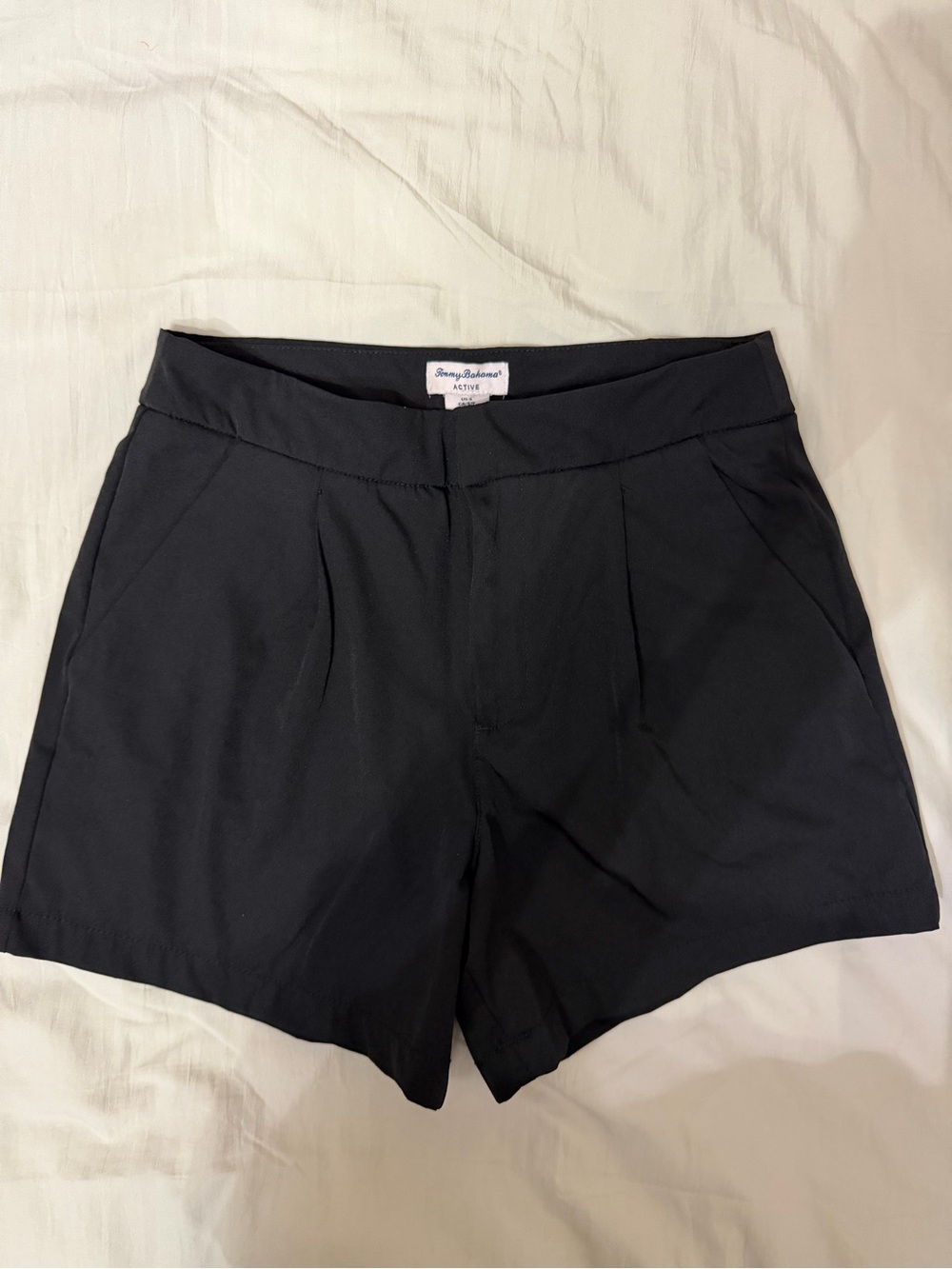 Tommy Bahama Black High-Waist Tailored Shorts